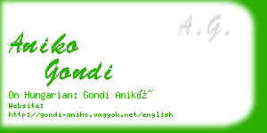 aniko gondi business card